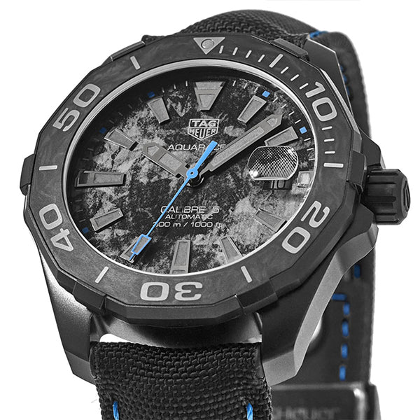 Tag Heuer Aquaracer Calibre 5 Black Nylon Carbon Dial Automatic Watch for Gents - WBD218C.FC6447 - Image 3