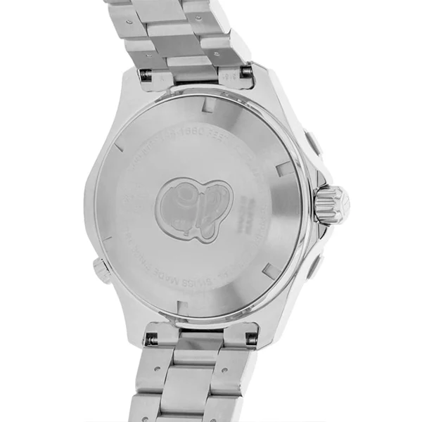 Tag Heuer Aquaracer Calibre 5 Silver Stainless Steel Black Dial Automatic Watch for Gents - WAK2110.BA0830 - Image 3