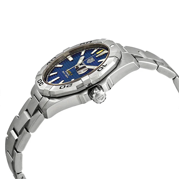 Tag Heuer Aquaracer Calibre 5 Silver Stainless Steel Blue Dial Automatic Watch for Gents - WBD2112.BA0928 - Image 3
