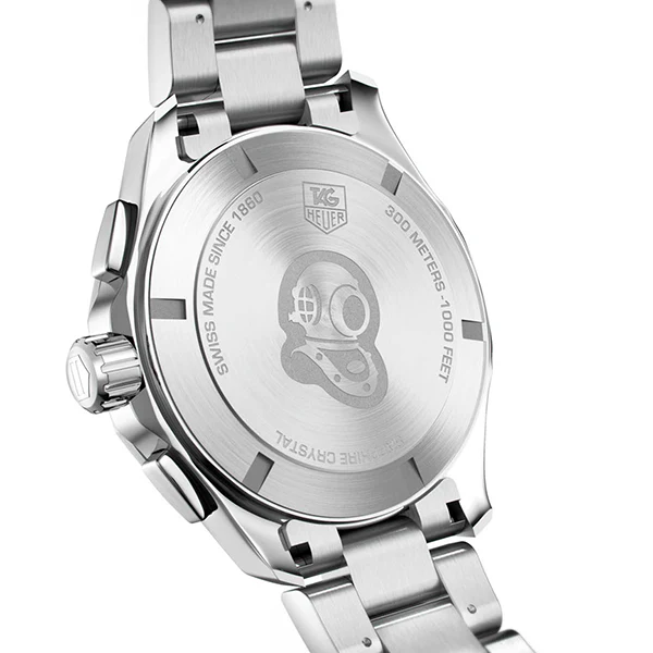 Tag Heuer Aquaracer Calibre 7 Silver Stainless Steel Blue Dial Automatic Watch for Gents - WAY201TBA0927 - Image 2