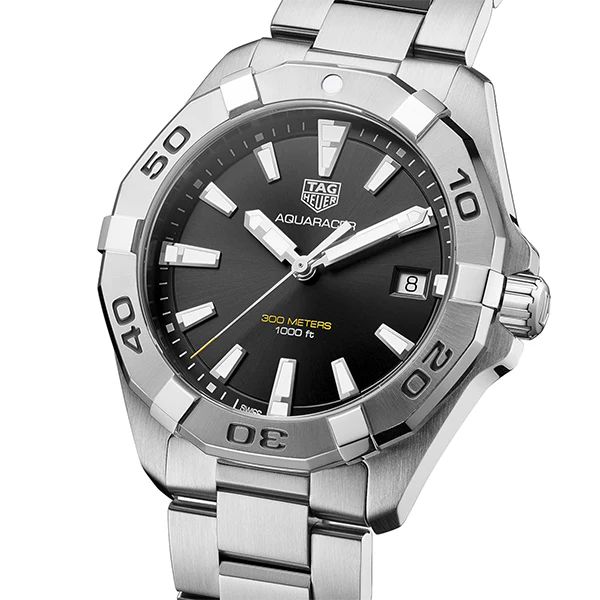 Tag Heuer Aquaracer Silver Stainless steel Black Dial Quartz Watch for Gents - WBD1110.BA09288 - Image 2