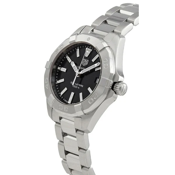 Tag Heuer Aquaracer Silver Stainless Steel Black Dial Quartz Watch for Ladies - WBD1310.BA0740 - Image 2