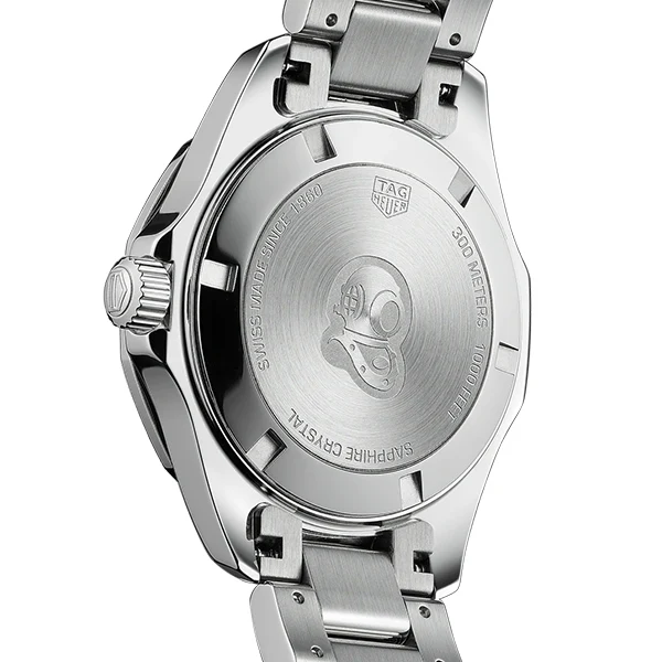 Tag Heuer Aquaracer Silver Stainless Steel Blue Mother of Pearl Dial Quartz Watch for Ladies- WAY131S.BA0748 - Image 3