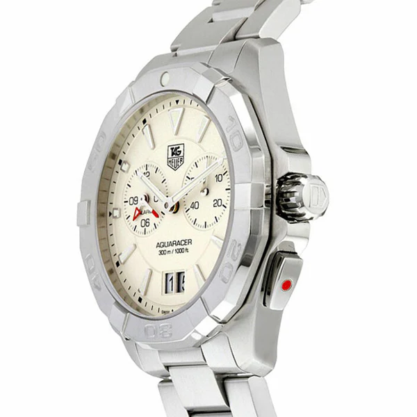 Tag Heuer Aquaracer Silver Stainless Steel Silver Opaline Dial Quartz Watch for Gents - WAY111YBA0928 - Image 2