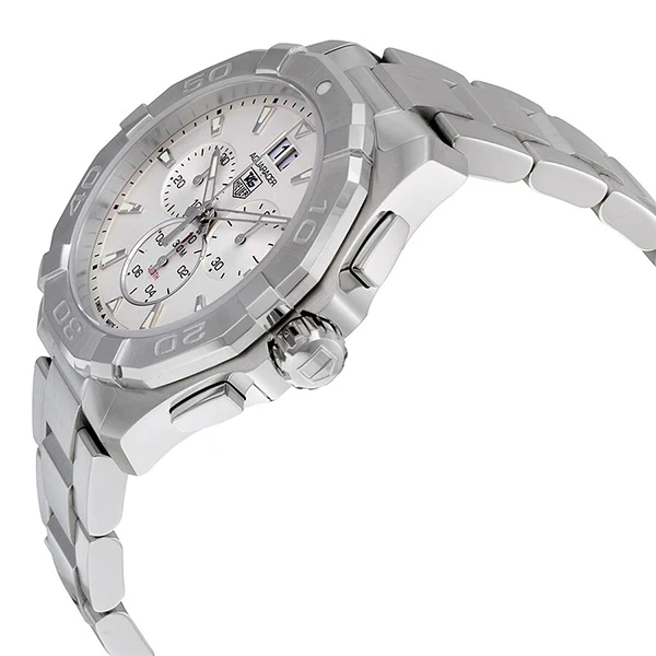 Tag Heuer Aquaracer Silver Stainless Steel White Dial Quartz Watch for Gents - CAY1111BA0927 - Image 2