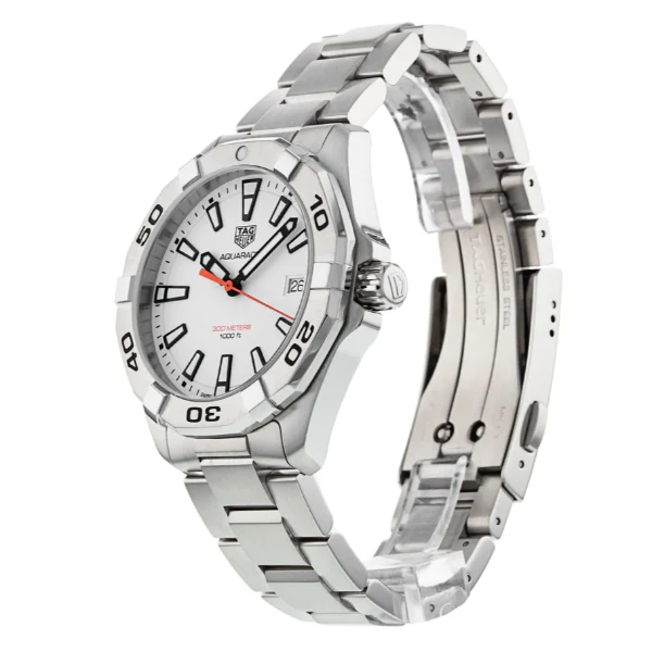 Tag Heuer Aquaracer Silver Stainless Steel White Dial Quartz Watch for Gents - WBD1111.BA0928 - Image 2
