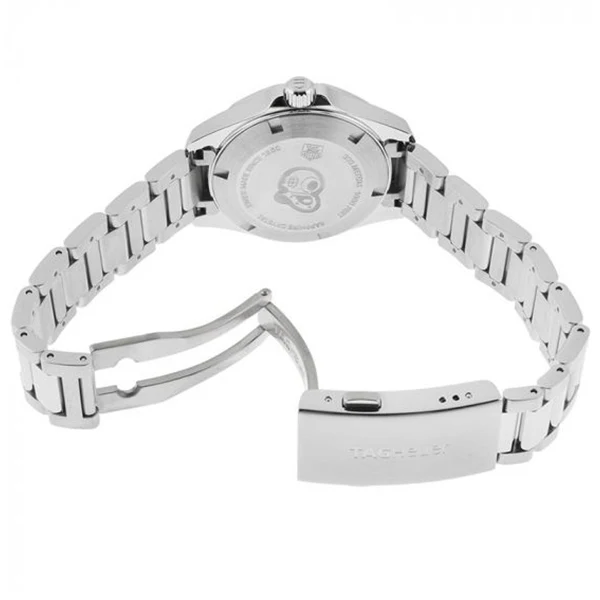 Tag Heuer Aquaracer Silver Stainless Steel White Mother of Pearl Dial Quartz Watch for Ladies- WBD1311.BA0740 - Image 3