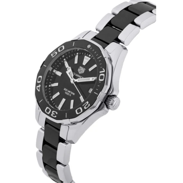 Tag Heuer Aquaracer Two-Tone Stainless Steel Black Dial Quartz Watch for Ladies - WAY131A.BA0913 - Image 2