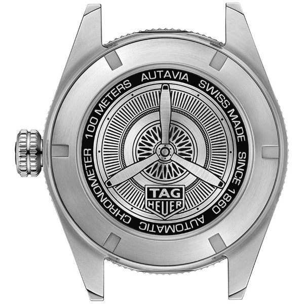 Tag Heuer Autavia Isograph Calibre 5 Silver Stainless Steel Navy Blue Dial Automatic Watch for Gents- WBE5112.EB0173 - Image 3