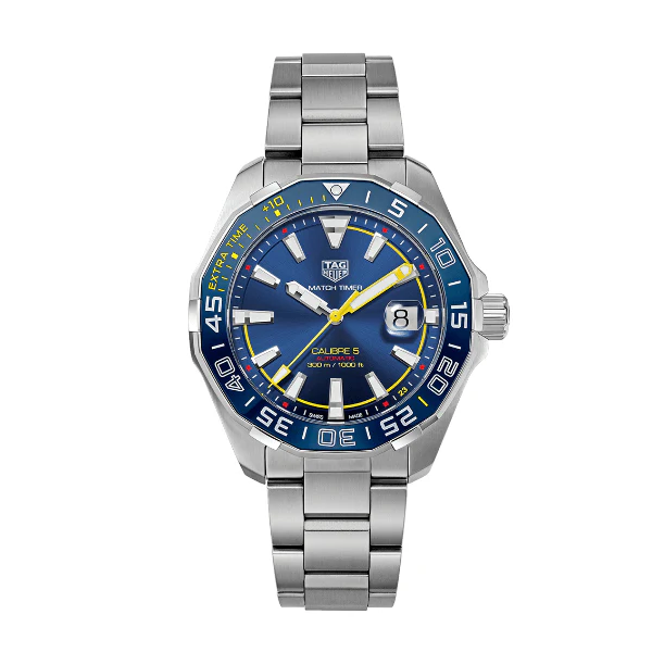 Tag Heuer Calibre 5 Match Timer Shinji Kagawa Edition Silver Stainless Steel Blue Dial Automatic Watch for Gents - WAY2011H.BA0927