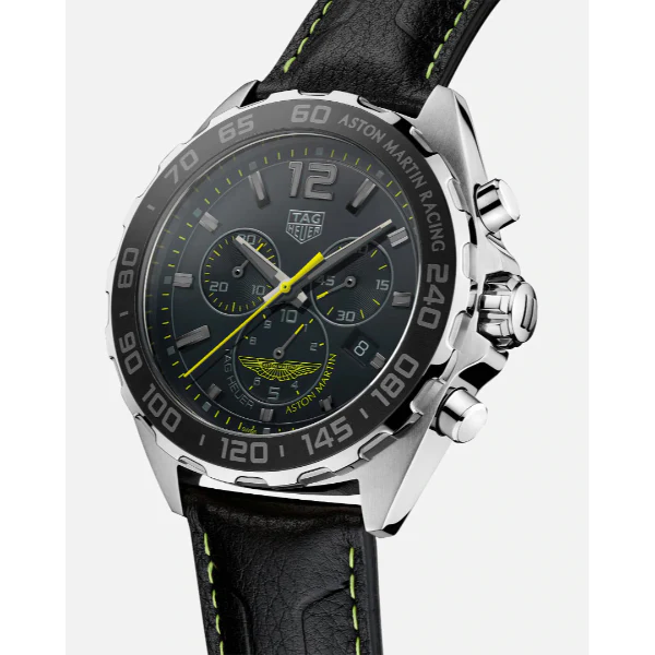 Tag Heuer Formula 1 Black Leather Strap Black Dial Chronograph Quartz Watch for Gents - CAZ101P.FC8245 - Image 2