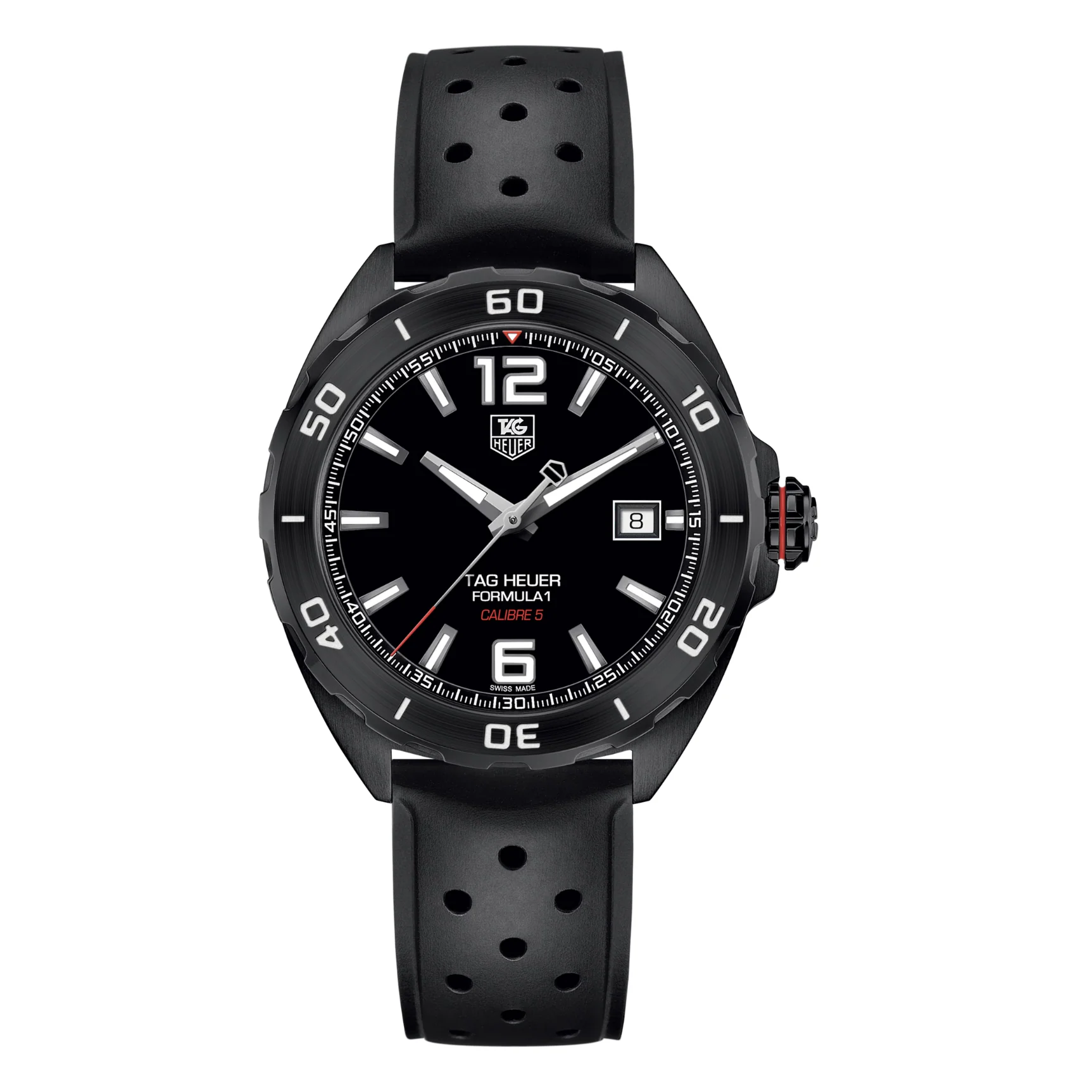 Tag Heuer Formula 1 Black Rubber Black Dial Automatic Watch for Gents - WAZ2115FT8023