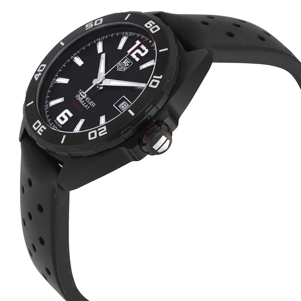 Tag Heuer Formula 1 Black Rubber Black Dial Automatic Watch for Gents - WAZ2115FT8023 - Image 2