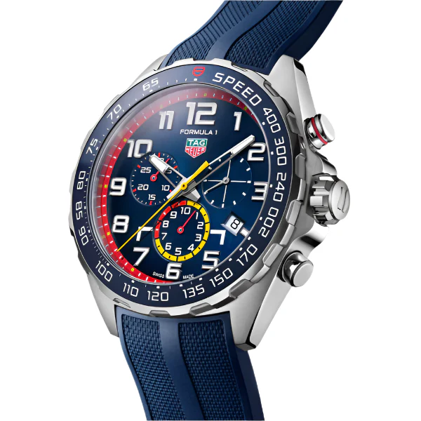 Tag Heuer Formula 1 Blue Rubber Strap Blue Dial Chronograph Quartz Watch for Gents - CAZ101AL.FT8052 - Image 2