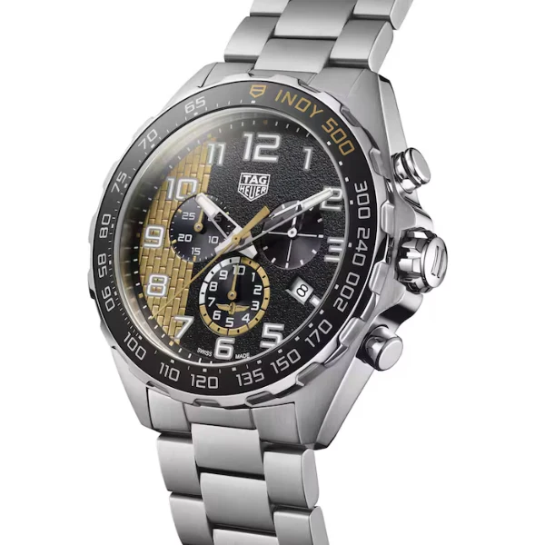Tag Heuer Formula 1 Indy 500 Silver Stainless Steel Black Dial Chronograph Quartz Watch for Gents - CAZ101AU.BA0842 - Image 2