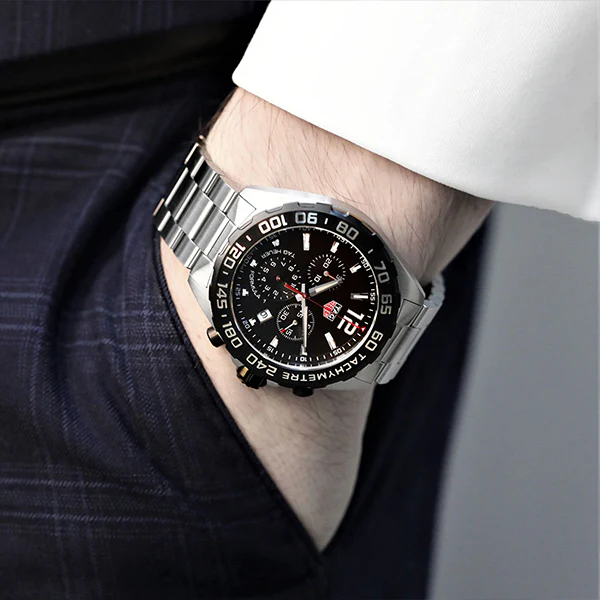Tag Heuer Formula 1 Silver Stainless Steel Black Dial Quartz Watch for Gents - CAZ1010BA0842 - Image 2