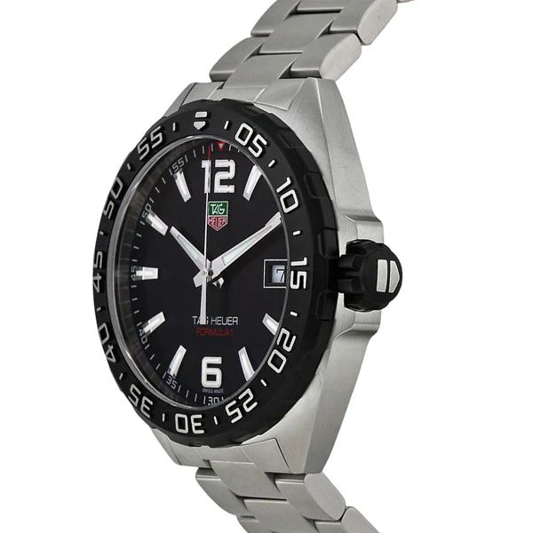 Tag Heuer Formula 1 Silver Stainless Steel Black Dial Quartz Watch for Gents - WAZ1110BA0875 - Image 2