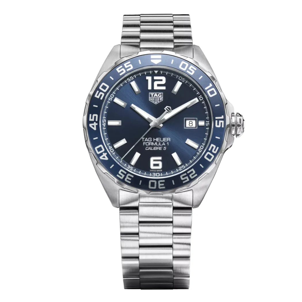 Tag Heuer Formula 1 Silver Stainless Steel Blue Dial Automatic Watch for Gents - WAZ2015.BA0842