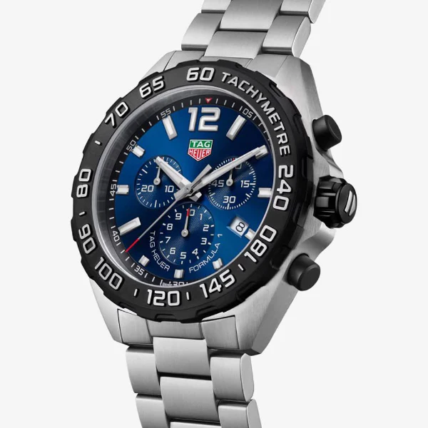 Tag Heuer Formula 1 Silver Stainless Steel Blue Dial Chronograph Quartz Watch for Gents - CAZ101AV.BA0842 - Image 2