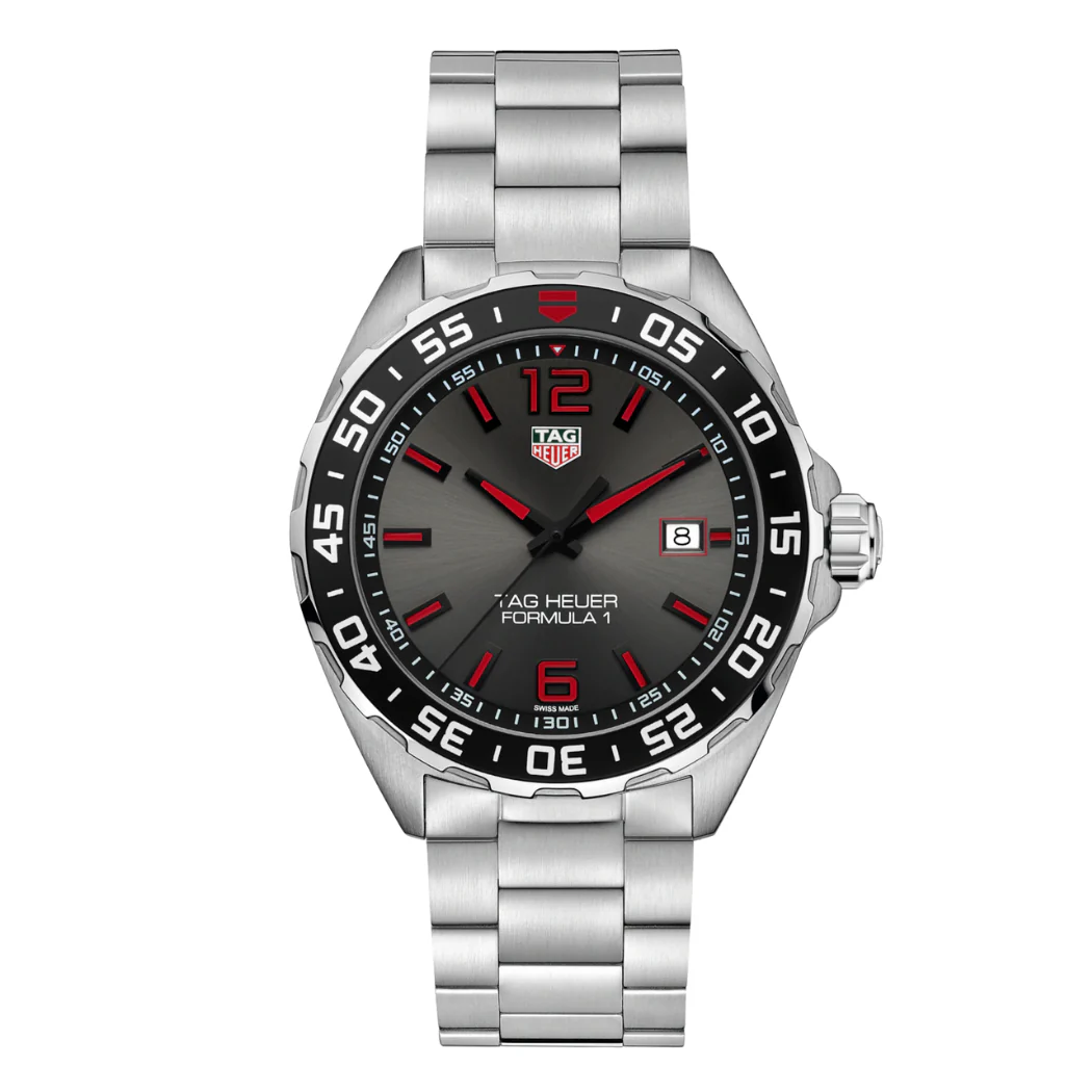 Tag Heuer Formula 1 Silver Stainless Steel Grey Dial Quartz Watch for Gents - WAZ1018.BA0842