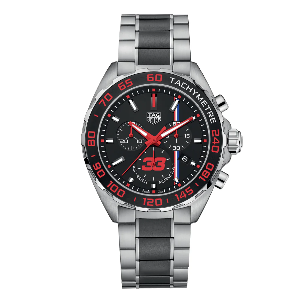 Tag Heuer Formula 1 Two-tone Stainless Steel Black Dial Chronograph Quartz Watch for Gents - CAZ101U.BA0843
