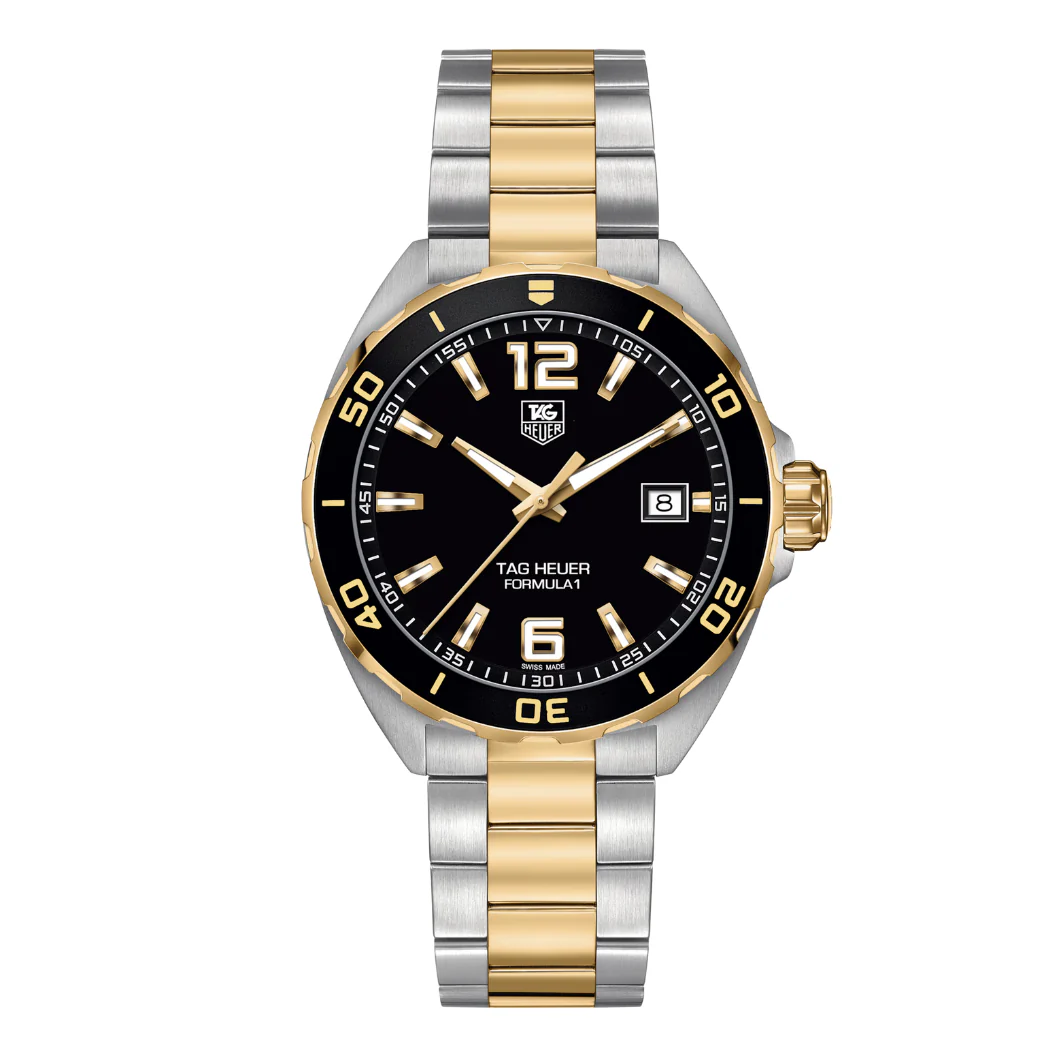 Tag Heuer Formula 1 Two-tone Stainless Steel Black Dial Quartz Watch for Gents - WAZ1121BB0879