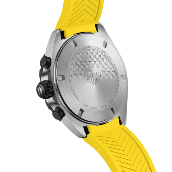 Tag Heuer Formula 1 Yellow Silicone Strap Yellow Dial Chronograph Quartz Watch for Gents - CAZ101AM.FT8054 - Image 2