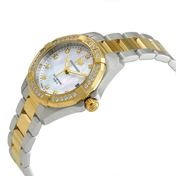 Tag Heuer Two-tone Stainless Steel White Mother of Pearl Dial Quartz Watch for Ladies- WBD1323.BB0320 - Image 2