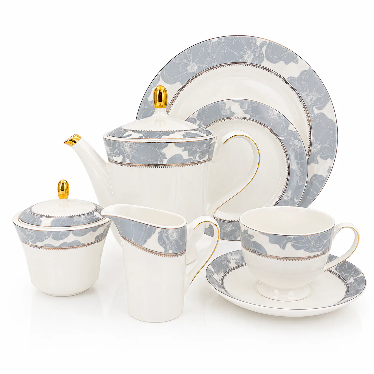 TEA SET 24PC VICTORIA 1X4 H3-11