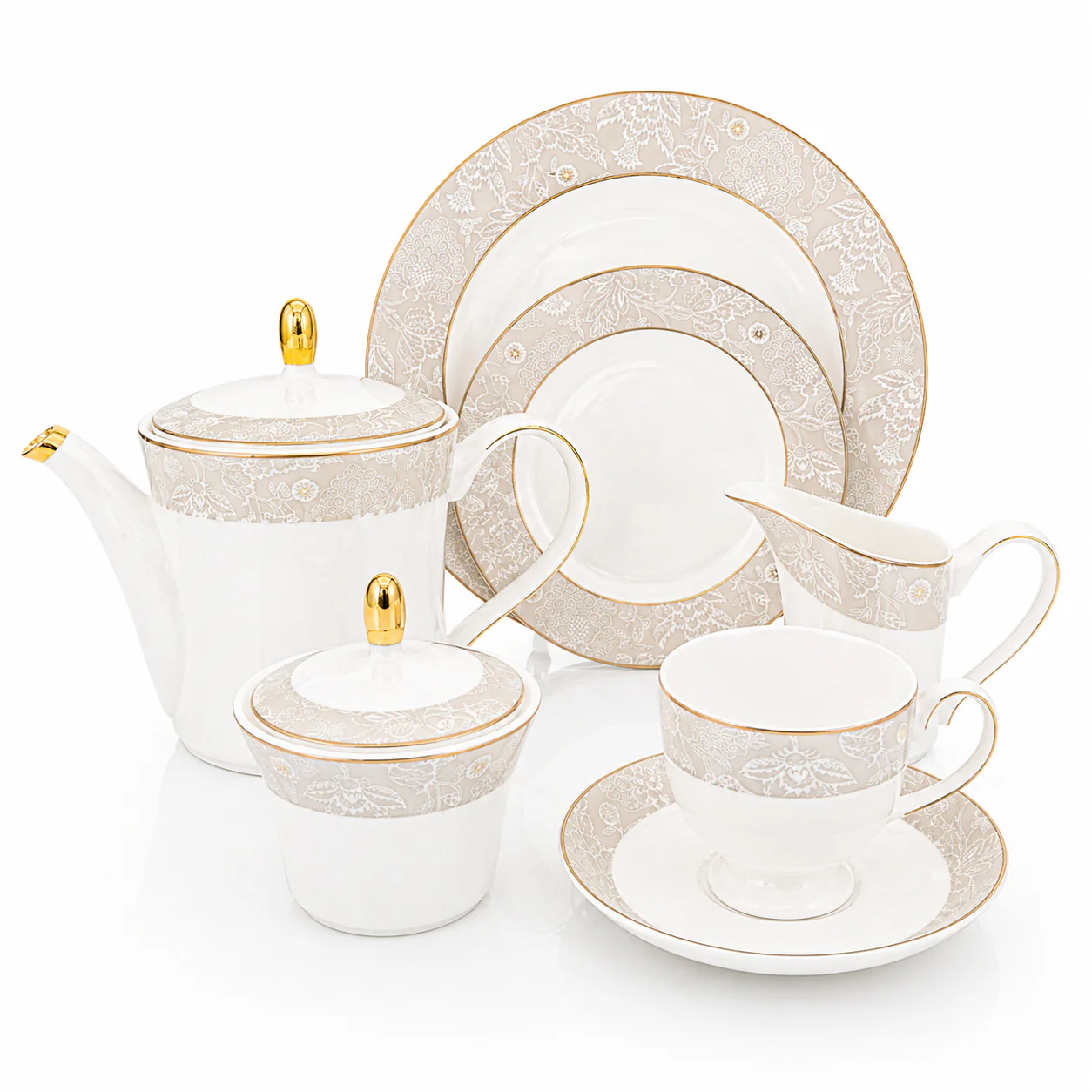 TEA SET 24PC VICTORIA 1X4 H3-16