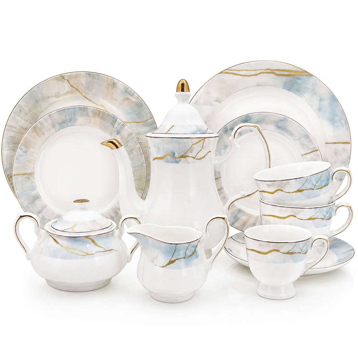 TEA SET 24PC VICTORIA 1X4 KING-13