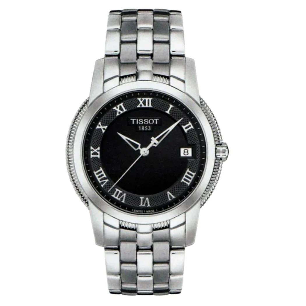 Tissot Ballade III Silver Stainless Steel Black Dial Quartz Watch for Ladies - T-0312101105330