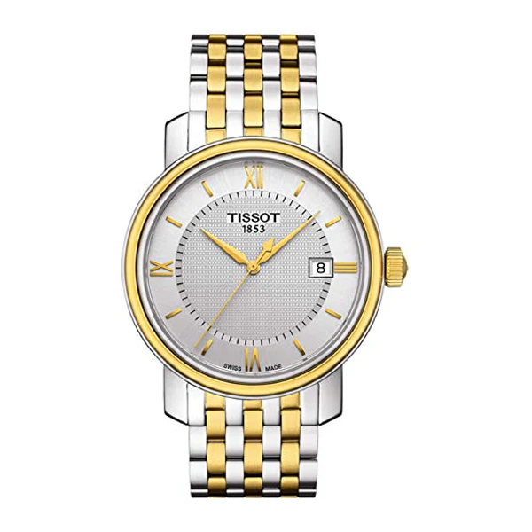 Tissot Bridgeport Two-tone Stainless Steel Silver Dial Quartz Watch for Men's - T-0974102203800