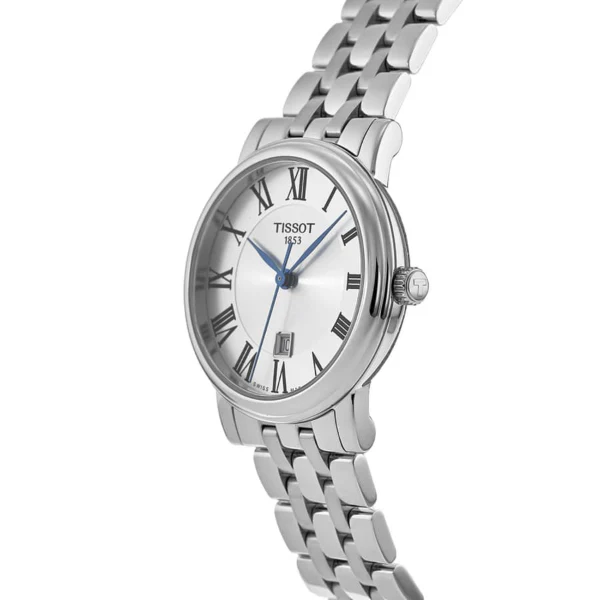 Tissot Carson Premium Lady Silver Stainless Steel Silver Dial Quartz Watch for Ladies - T122.210.11.033.00 - Image 2
