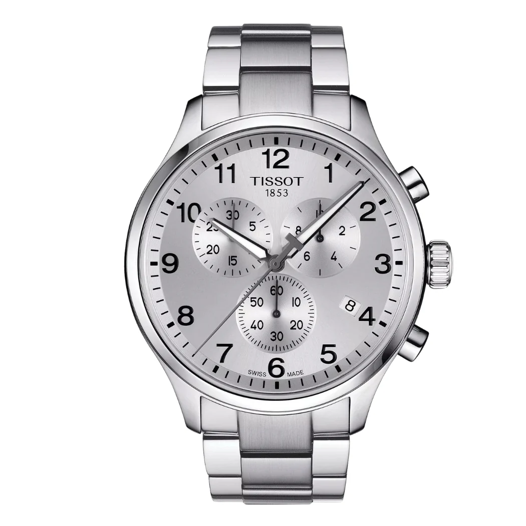Tissot Chrono XL Classic Silver Stainless Steel Silver Dial Quartz Watch for Men's - T-1166171103700
