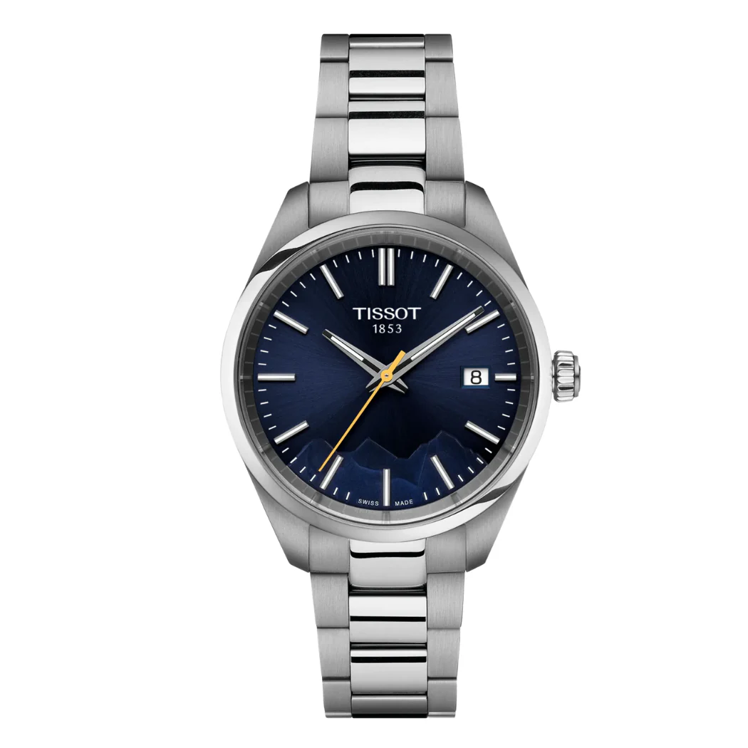 Tissot Classic Contemporary Silver Stainless Steel Blue Dial Quartz Watch for Ladies - T150.210.11.041.01