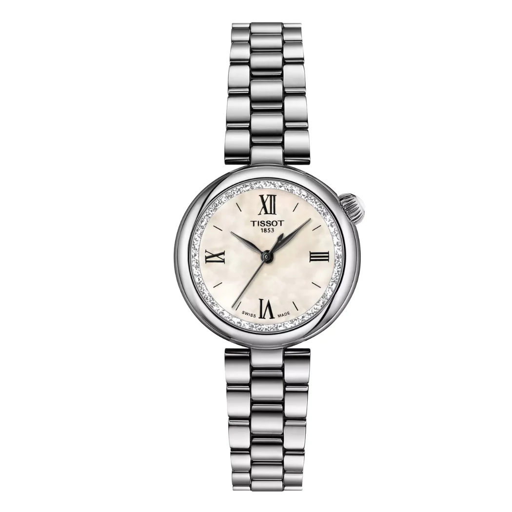 Tissot Classic Contemporary Silver Stainless Steel White mother-of-pearl Dial Quartz Watch for Ladies - T152.010.11.118.00
