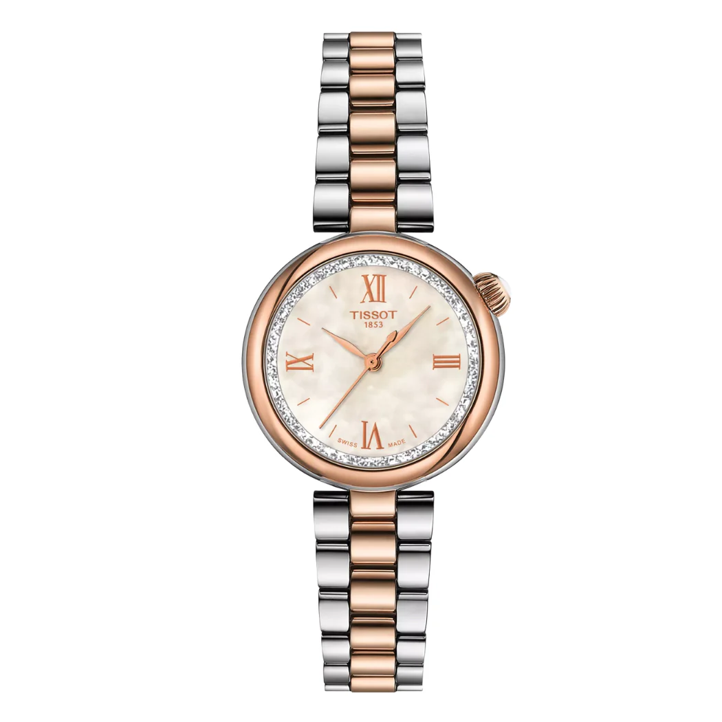 Tissot Classic Contemporary Two-tone Stainless Steel Mother Of Pearl Dial Quartz Watch for Ladies - T152.010.22.118.00