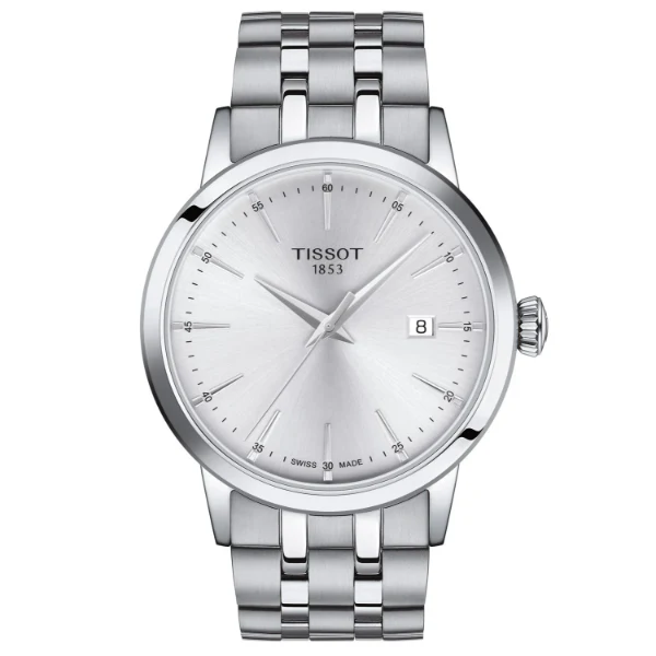 Tissot Classic Dream Silver Stainless Steel Silver Dial Quartz Watch for Men's - T129.410.11.031.00