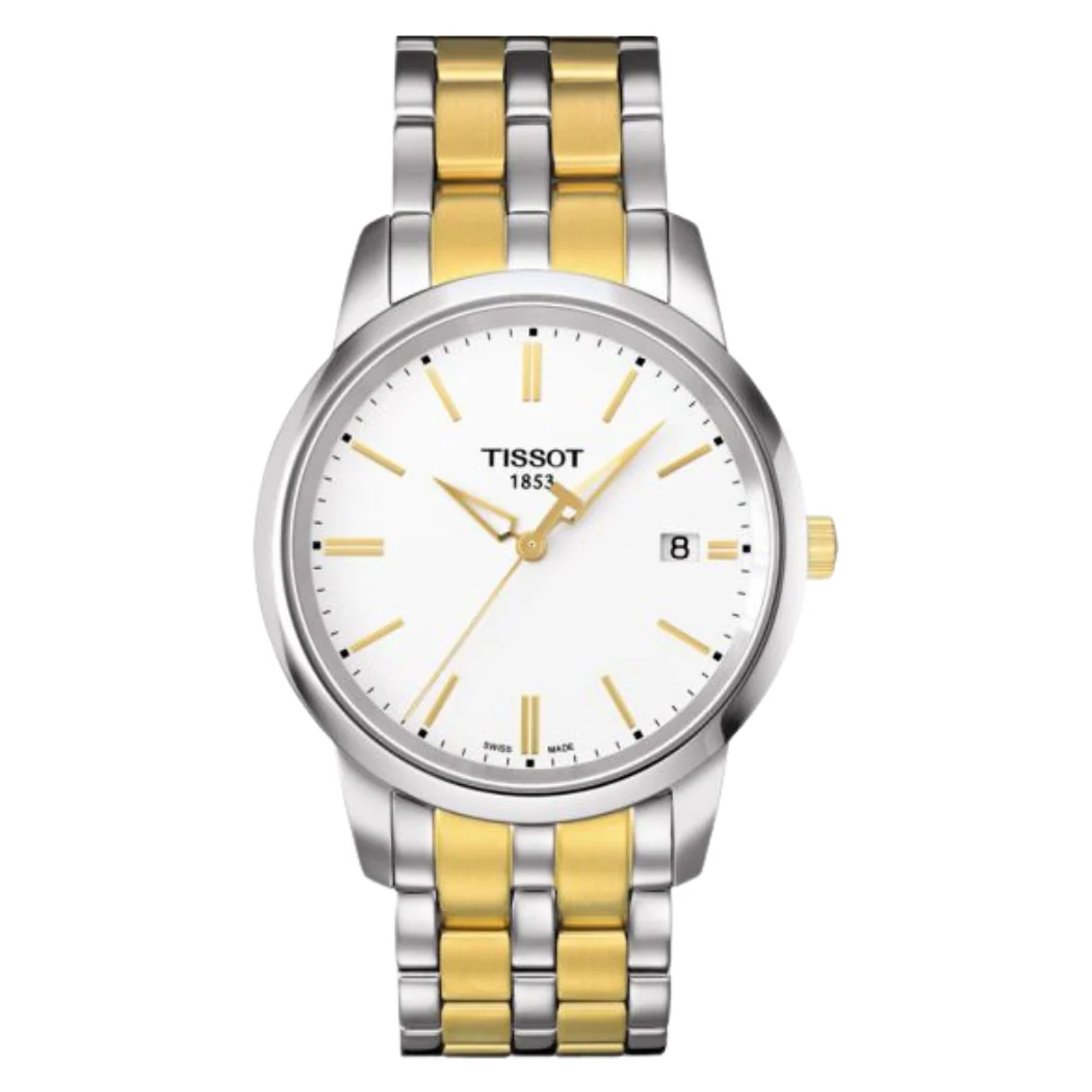 Tissot Classic Dream Two-tone Stainless Steel White Dial Quartz Watch for Men's - T033.410.22.011.01
