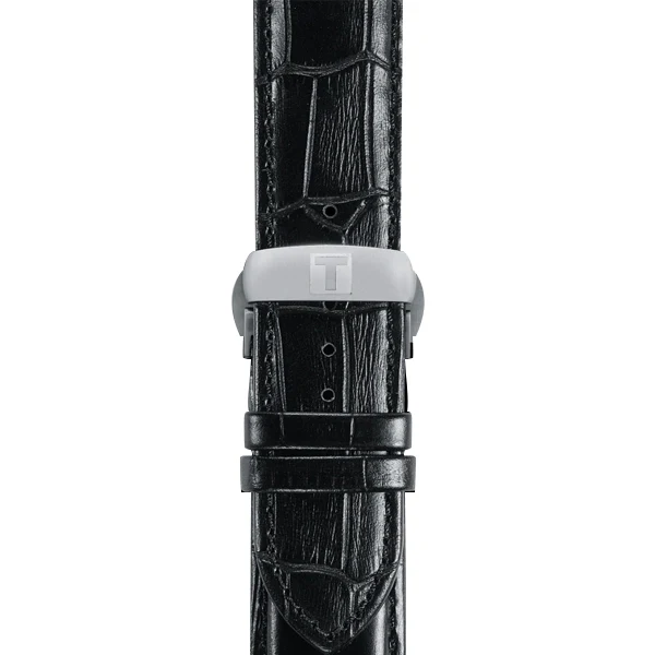 Tissot Couturier Black Leather strap Black Dial Quartz Watch for Men's - T0354101605100 - Image 2