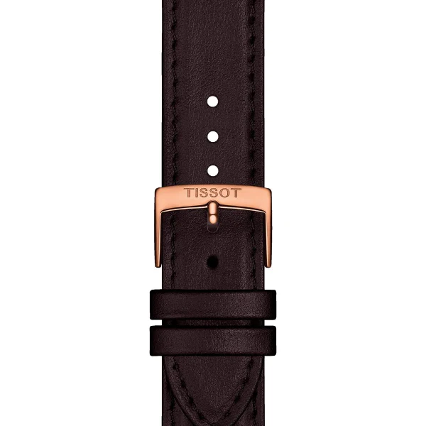 Tissot everytime Brown Leather Strap Silver Dial Quartz Watch for Men's - T143.410.36.011.00 - Image 2
