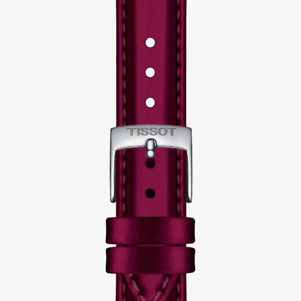 Tissot everytime Claret Leather Strap Claret Dial Quartz Watch for Ladies - T143.210.17.331.00 - Image 2