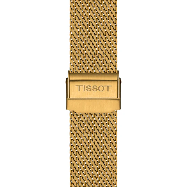 Tissot everytime Gold Mesh Bracelet Gold Dial Quartz Watch for Men's - T143.410.33.021.00 - Image 2