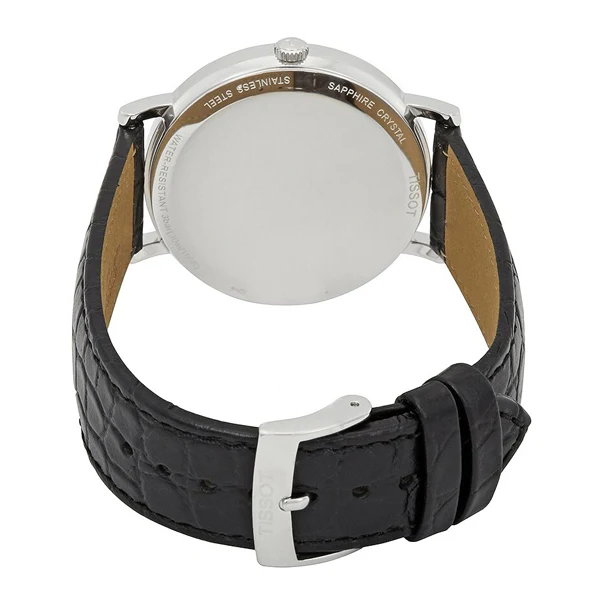 Tissot everytime Medium Black Leather strap Black Dial Quartz Watch for Men's - T109.410.16.053.00 - Image 2