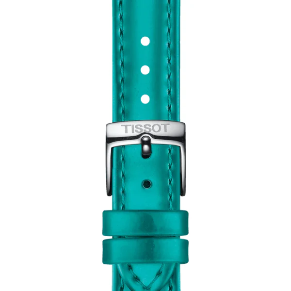 Tissot everytime Turquoise Leather Strap Turquoise Dial Quartz Watch for Ladies - T143.210.17.091.00 - Image 2