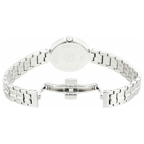 Tissot Flamingo Silver Stainless Steel Mother of pearl Dial Quartz Watch for Ladies - T094.210.11.121.00 - Image 2