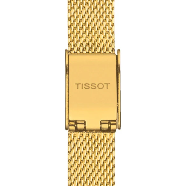 Tissot Lovely Square Gold Mesh Bracelet Silver Dial Quartz Watch for Ladies - T058.109.33.031.00 - Image 2