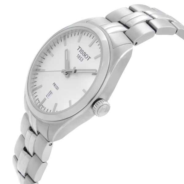 Tissot PR 100 Silver Stainless Steel Silver Dial Quartz Watch for Men's - T101.410.11.031.00 - Image 2