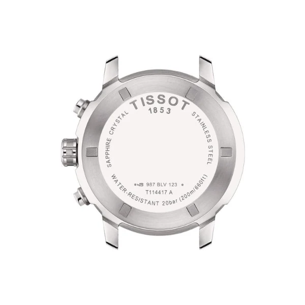 Tissot PRC 200 Silver Stainless Steel Blue Dial Chronograph Quartz Watch for Men's - T.114.417.11.047.00 - Image 2